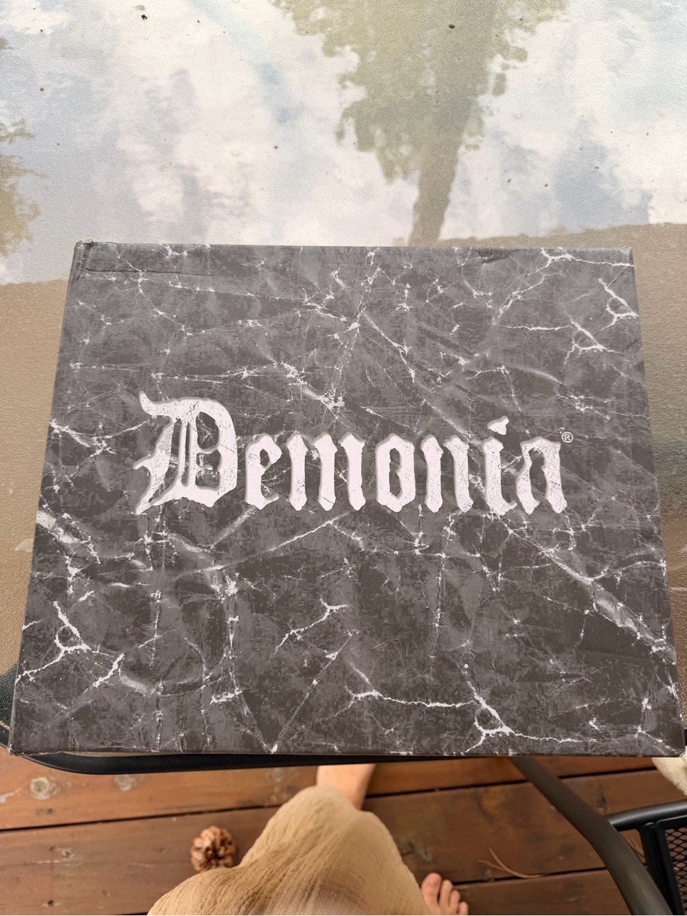 Demonia Shaker-65 Black Lace-Up Platform Ankle Boots - Picture 13 of 14